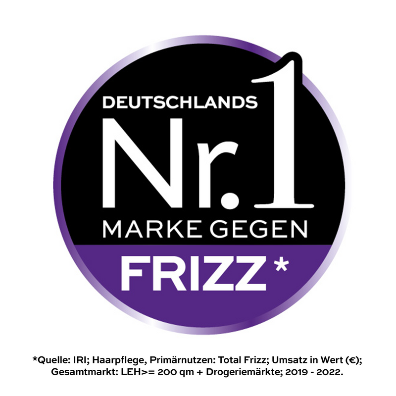 John Frieda Label „Deutschlands Nr. 1 Marke gegen Frizz“