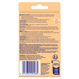 Die Rückseite der Verpackung der 3-in-1 Anti-Pickel Patches mit einer Erklärung der Inhaltsstoffe und wie man das Produkt anwendet.