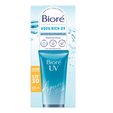 Bioré Aqua Rich UV Gesichts-Feuchtigkeitsfluid mit Lichtschutzfaktor 30 & Hyaluronsäure. Schützt effektiv vor UV-Strahlen und spendet langanhaltende Feuchtigkeit.